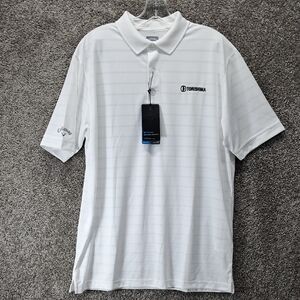 Callaway Men's Golf Polo Shirt Opti-Dri Torishima Cooling White Medium